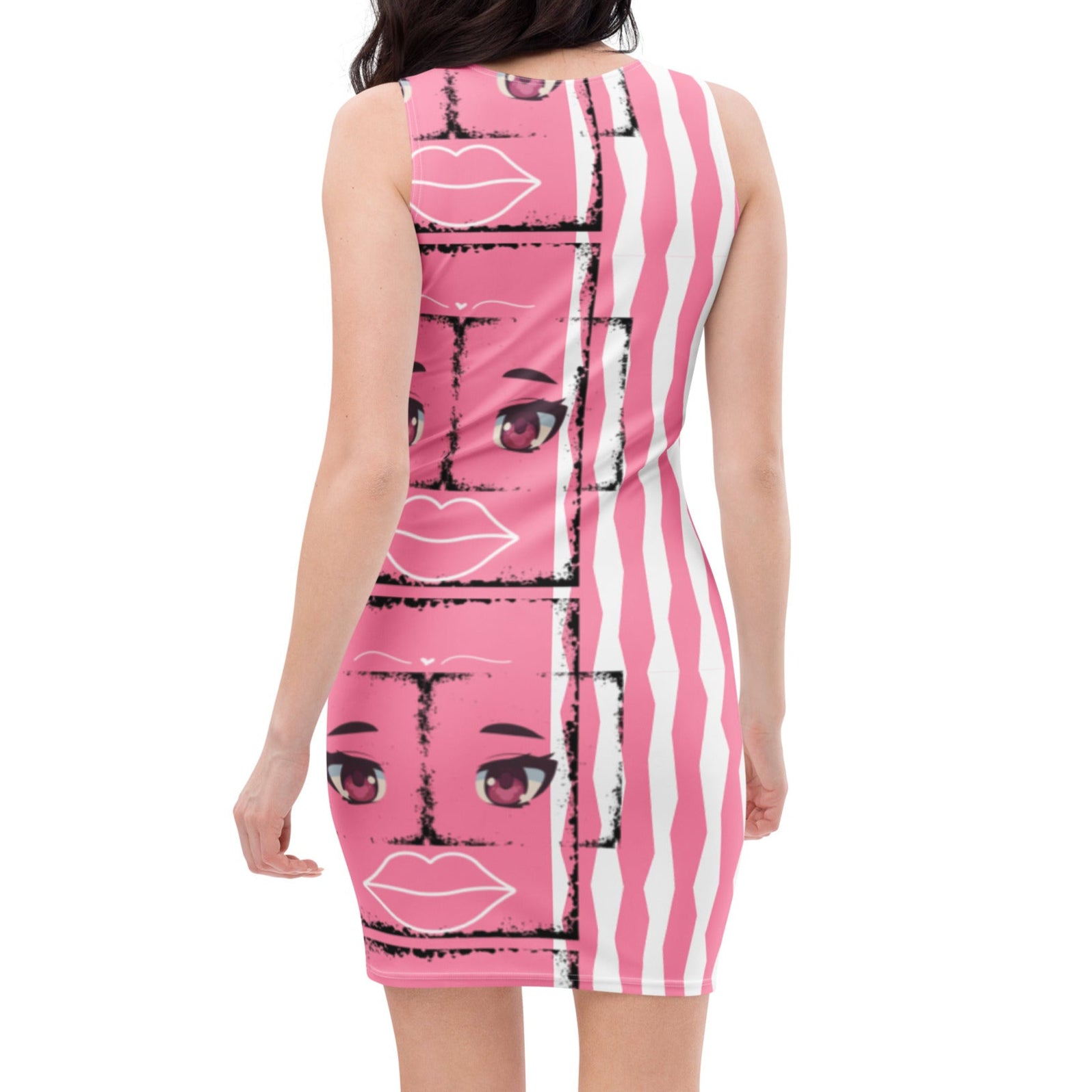 Pink Face It Bodycon Dress